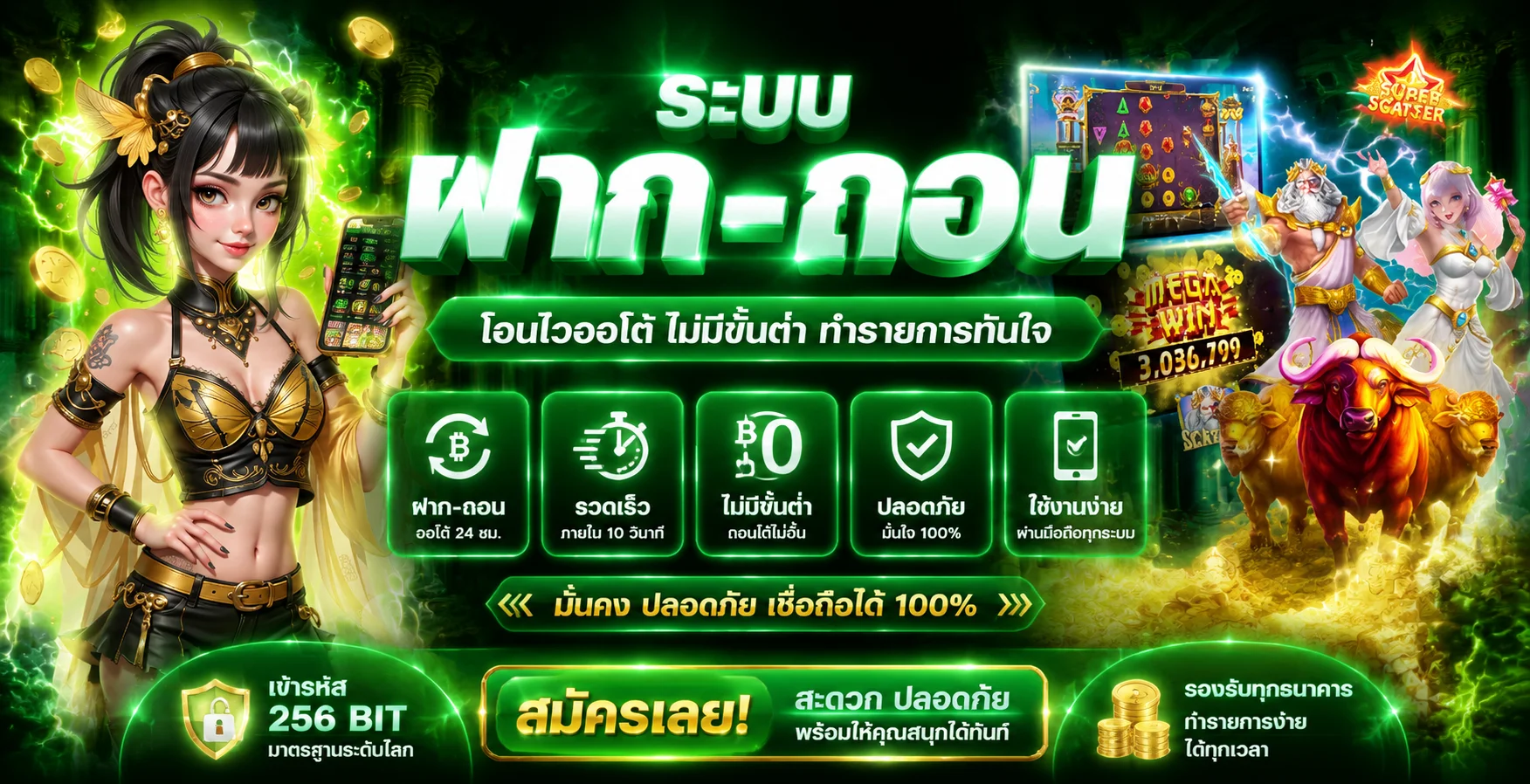 สล็อตออนไลน์ หวยทองหล่อ รวมค่ายสล็อตดังครบทุกเกม